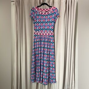 Boden Melanie Jersey Midi Dress
Gallery Blue, Ivy Trellis